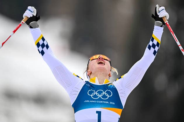 VAL DI FIEMME, ITALY 20260210 Sweden s Linn Svahn wins the women s sprint final during the Winter Olympics in Val di Fiemme, Italy. *** The image is included in the SPORTS PACKAGE. For others PAYMENT IMAGE *** VAL DI FIEMME ITALY x10430x *** VAL DI FIEMME, ITALY 20260210 Sweden s Linn Svahn wins the women s sprint final during the Winter Olympics in Val di Fiemme, Italy The image is included in the SPORTS PACKAGE For others PAYMENT IMAGE VAL DI FIEMME ITALY x10430x  Copyright: xChristinexOlsson TTx 2026 OLYMPICS SKIING SPRINT