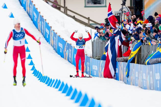 Winter Olympics in Milan Cortina 2026 Val di Fiemme, Italy 20260210. Johannes Hosflot Klaebo from Norway and Oskar Opstad Vike from Norway cheer during the cross-country sprint finals at Tesero stadium during the Winter Olympics in Milano Cortina 2026. Photo: Lise Aserud NTB Val di Fiemme Italy EDITORIAL USE ONLY. RESTRICTED USE FOR BETTING COMPANIES Ref:_SPO1zeYgL4ISmI.jpg *** Winter Olympics in Milan Cortina 2026 Val di Fiemme, Italy 20260210 Johannes Hosflot Klaebo from Norway and Oskar Opstad Vike from Norway cheer during the cross country sprint finals at Tesero stadium during the Winter Olympics in Milano Cortina 2026 Photo Lise Aserud NTB Val di Fiemme Italy EDITORIAL USE ONLY RESTRICTED USE FOR BETTING COMPANIES  Copyright: xLisexAserudx xNTBx