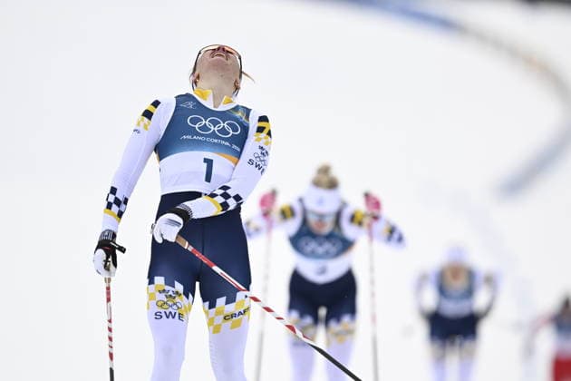 VAL DI FIEMME, ITALY 20260210 Sweden s Linn Svahn wins the women s sprint final during the Winter Olympics in Val di Fiemme, Italy. *** The image is included in the SPORTS PACKAGE. For others PAYMENT IMAGE *** VAL DI FIEMME ITALY x10430x *** VAL DI FIEMME, ITALY 20260210 Sweden s Linn Svahn wins the women s sprint final during the Winter Olympics in Val di Fiemme, Italy The image is included in the SPORTS PACKAGE For others PAYMENT IMAGE VAL DI FIEMME ITALY x10430x  Copyright: xChristinexOlsson TTx 2026 OLYMPICS SKIING SPRINT