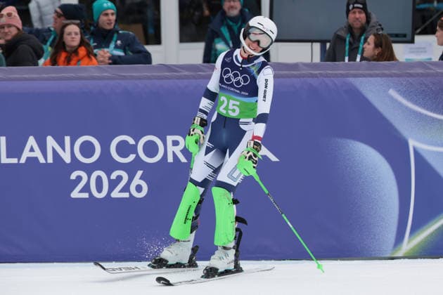 Alena Labastova (CZE) during the Olympic Winter games, Winterspiele,Spiele, Summer games Milano-Cortina 2026, Alpine Skiing Women s Team Combined Slalom on February 10, 2026 at Tofane Alpine Skiing Centre in Cortina D Ampezzo, Italy  Copyright: xLucianoxMariaxBisi IPAxSportx xipa-agency.netx xx IPA_71221678 IPA_Agency_IPA71221678