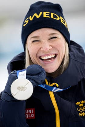 260210 Jonna Sundling of Sweden celebrates on the podium with her silver medal after women s classic technique cross-country skiing sprint final during day 4 of the 2026 Winter Olympics on February 10, 2026 in Val di Fiemme. Photo: Maxim Thore BILDBYRAN kod MT MT0969 skidor cross-country skiing langrenn Olympic Games, Olympische Spiele, Olympia, OS olympics winter olympics os ol olympiska spel vinter-os olympiske leker milano cortina 2026 milan cortina 2026 milano cortina 2026 olympic games milano cortina 2026 winter olympic games milano cortina-os milano cortina-ol vinter-ol 4 bbeng sprint jubel sverige *** 260210 Jonna Sundling of Sweden celebrates on the podium with her silver medal after women s classic technique cross country skiing sprint final during day 4 of the 2026 Winter Olympics on February 10, 2026 in Val di Fiemme Photo Maxim Thore BILDBYRAN kod MT MT0969 skidor cross country skiing langrenn olympic games olympics winter olympics os ol olympiska spel vinter os olympiske leker milano cortina 2026 milan cortina 2026 milano cortina 2026 olympic games milano cortina 2026 winter olympic games milano cortina os milano cortina ol vinter ol 4 bbeng sprint jubel sverige  Copyright: MAXIMxTHORE BB260210MT176