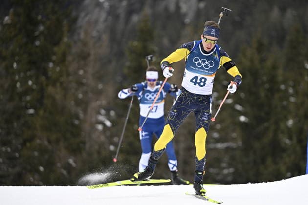 ANTERSELVA, ITALY 20260210 Sweden s Sebastian Samuelsson and Finland s Olli Hiidensalo during the men s distance race 20 km biathlon during the Winter Olympics in Milano Cortina in Anterselva, Italy. *** The picture is included in the PACKAGE. For others PAY PICTURE *** ANTERSELVA ITALY x10050x *** ANTERSELVA, ITALY 20260210 Sweden s Sebastian Samuelsson and Finland s Olli Hiidensalo during the men s distance race 20 km biathlon during the Winter Olympics in Milano Cortina in Anterselva, Italy The picture is included in the SPORT PACKAGE For others PAY PICTURE ANTERSELVA ITALY x10050x  Copyright: xPontusxLundahl TTx 2026 OLYMPICS BIATHING DISTANCE