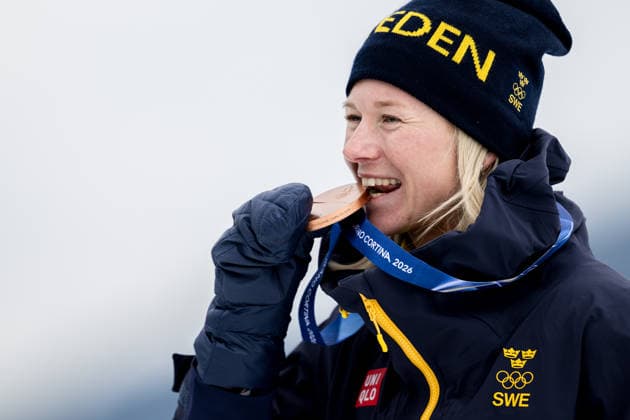 260210 Maja Dahlqvist of Sweden celebrates with her bronze medal after the women s classic technique cross-country skiing sprint final during day 4 of the 2026 Winter Olympics on February 10, 2026 in Val di Fiemme. Photo: Joel Marklund BILDBYRAN kod JM MT0969 skidor cross-country skiing langrenn Olympic Games, Olympische Spiele, Olympia, OS olympics winter olympics os ol olympiska spel vinter-os olympiske leker milano cortina 2026 milan cortina 2026 milano cortina 2026 olympic games milano cortina 2026 winter olympic games milano cortina-os milano cortina-ol vinter-ol 4 bbeng sprint sverige jubel silver *** 260210 Maja Dahlqvist of Sweden celebrates with her bronze medal after the women s classic technique cross country skiing sprint final during day 4 of the 2026 Winter Olympics on February 10, 2026 in Val di Fiemme Photo Joel Marklund BILDBYRAN kod JM MT0969 skidor cross country skiing langrenn olympic games olympics winter olympics os ol olympiska spel vinter os olympiske leker milano cortina 2026 milan cortina 2026 milano cortina 2026 olympic games milano cortina 2026 winter olympic games milano cortina os milano cortina ol vinter ol 4 bbeng sprint sverige jubel silver  Copyright: JOELxMARKLUND BB260210JM150