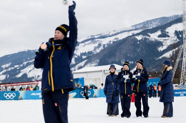 260210 Maja Dahlqvist, Jonna Sundling and Linn Svahn of Sweden celebrate after the women s classic technique cross-country skiing sprint final during day 4 of the 2026 Winter Olympics on February 10, 2026 in Val di Fiemme. Photo: Joel Marklund BILDBYRAN kod JM MT0969 skidor cross-country skiing langrenn Olympic Games, Olympische Spiele, Olympia, OS olympics winter olympics os ol olympiska spel vinter-os olympiske leker milano cortina 2026 milan cortina 2026 milano cortina 2026 olympic games milano cortina 2026 winter olympic games milano cortina-os milano cortina-ol vinter-ol 4 bbeng sprint sverige jubel *** 260210 Maja Dahlqvist, Jonna Sundling and Linn Svahn of Sweden celebrate after the women s classic technique cross country skiing sprint final during day 4 of the 2026 Winter Olympics on February 10, 2026 in Val di Fiemme Photo Joel Marklund BILDBYRAN kod JM MT0969 ski cross country skiing cross country olympic games olympics winter olympics os ol olympiska spel vinter os olympiske leker milano cortina 2026 milan cortina 2026 milano cortina 2026 olympic games milano cortina 2026 winter olympic games milano cortina os milano cortina ol vinter ol 4 bbeng sprint sverige jubel  Copyright: JOELxMARKLUND BB260210JM153