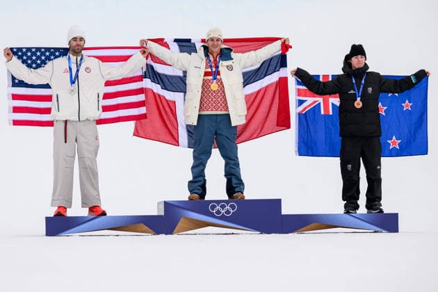 260210 Alex Hall of United States, Birk Ruud of Norway and Luca Harrington of New Zealand celebrate on the podium after men™s freestyle skiing slopestyle final during day 4 of the 2026 Winter Olympics on February 10, 2026 in Livigno. Photo: Vegard Grott BILDBYRAN kod VG VG0867 bbeng Olympic Games, Olympische Spiele, Olympia, OS olympics winter olympics os ol olympiska spel vinter-os olympiske leker milano cortina 2026 milan cortina 2026 milano cortina 2026 olympic games milano cortina 2026 winter olympic games milano cortina-os milano cortina-ol vinter-ol finale freeskiing slopestyle freeski freestyle friski norge jubel os-guld guld gold *** 260210 Alex Hall of United States, Birk Ruud of Norway and Luca Harrington of New Zealand celebrate on the podium after men™s freestyle skiing slopestyle final during day 4 of the 2026 Winter Olympics on February 10, 2026 in Livigno Photo Vegard Grott BILDBYRAN kod VG VG0867 bbeng olympic games olympics winter olympics os ol olympiska spel vinter os olympiske leker milano cortina 2026 milan cortina 2026 milano cortina 2026 olympic games milano cortina 2026 winter olympic games milano cortina os milano cortina ol vinter ol finale freeskiing slopestyle freeski freestyle friski norge jubel os guld guld gold  Copyright: VEGARDxGRoTT BB260210VG032