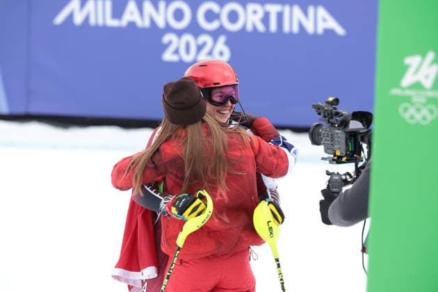 Laurence St-Germain (CAN) during the Olympic Winter games, Winterspiele,Spiele, Summer games Milano-Cortina 2026, Alpine Skiing Women s Team Combined Slalom on February 10, 2026 at Tofane Alpine Skiing Centre in Cortina D Ampezzo, Italy  Copyright: xLucianoxMariaxBisi IPAxSportx xipa-agency.netx xx IPA_71222103 IPA_Agency_IPA71222103