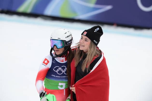 Eliane Christen (SUI) during the Olympic Winter games, Winterspiele,Spiele, Summer games Milano-Cortina 2026, Alpine Skiing Women s Team Combined Slalom on February 10, 2026 at Tofane Alpine Skiing Centre in Cortina D Ampezzo, Italy  Copyright: xLucianoxMariaxBisi IPAxSportx xipa-agency.netx xx IPA_71222104 IPA_Agency_IPA71222104