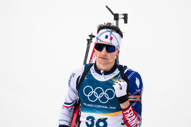 260210 Eric Perrot of France celebrates after competing men s biathlon 20 km individual during day 4 of the 2026 Winter Olympics on February 10, 2026 in Anterselva. Photo: Mathias Bergeld BILDBYRAN kod MB MB1320 skidskytte biathlon skiskyting Olympic Games, Olympische Spiele, Olympia, OS olympics winter olympics os ol olympiska spel vinter-os olympiske leker milano cortina 2026 milan cortina 2026 milano cortina 2026 olympic games milano cortina 2026 winter olympic games milano cortina-os milano cortina-ol vinter-ol 4 bbeng 20 km individual jubel frankrike *** 260210 Eric Perrot of France celebrates after competing men s biathlon 20 km individual during day 4 of the 2026 Winter Olympics on February 10, 2026 in Anterselva Photo Mathias Bergeld BILDBYRAN code MB MB1320 biathlon biathlon biathlon olympic games olympics olympics winter olympics os ol olympic games winter os olympic games milano cortina 2026 milan cortina 2026 milano cortina 2026 olympic games milano cortina 2026 winter olympic games milano cortina os milano cortina ol winter ol 4 bbeng 20 km individual jubilation france  Copyright: MATHIASxBERGELD BB260210MB048
