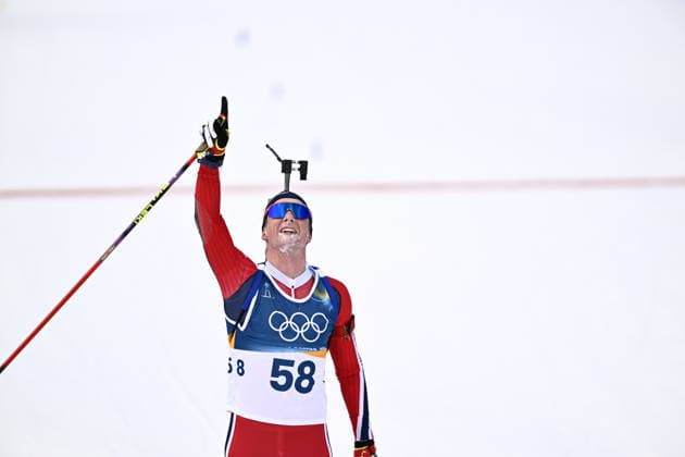 ANTERSELVA, ITALY 20260210 Norway s Johan-Olav Botn crosses the finish line during the men s 20 km biathlon distance race during the Winter Olympics in Milano Cortina in Anterselva, Italy. *** The image is included in the SPORTS PACKAGE. For others PAYMENT IMAGE *** ANTERSELVA ITALY x10050x *** ANTERSELVA, ITALY 20260210 Norway s Johan Olav Botn crosses the finish line during the men s 20 km biathlon distance race during the Winter Olympics in Milano Cortina in Anterselva, Italy The image is included in the SPORTS PACKAGE For others PAYMENT IMAGE ANTERSELVA ITALY x10050x  Copyright: xPontusxLundahl TTx 2026 OLYMPICS BIATHING DISTANCE