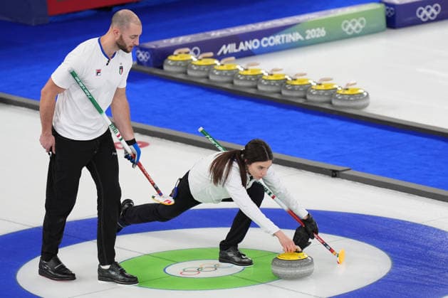 Finale di doppio misto Curling tra Italia e Gran Bretagna per la medaglia di bronzo in occasione delle Olimpiadi Invernali Milano-Cortina 2026 2026 10 Febbraio 2026, Cortina, Italia (Foto Davide Spada LaPresse)  Copyright: xSpada LaPressex