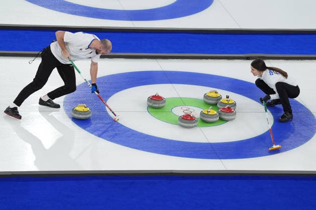 Finale di doppio misto Curling tra Italia e Gran Bretagna per la medaglia di bronzo in occasione delle Olimpiadi Invernali Milano-Cortina 2026 2026 10 Febbraio 2026, Cortina, Italia (Foto Davide Spada LaPresse)  Copyright: xSpada LaPressex