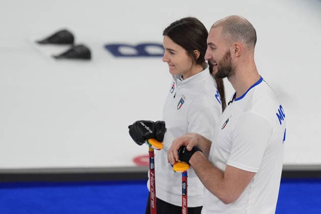 Finale di doppio misto Curling tra Italia e Gran Bretagna per la medaglia di bronzo in occasione delle Olimpiadi Invernali Milano-Cortina 2026 2026 10 Febbraio 2026, Cortina, Italia (Foto Davide Spada LaPresse)  Copyright: xSpada LaPressex