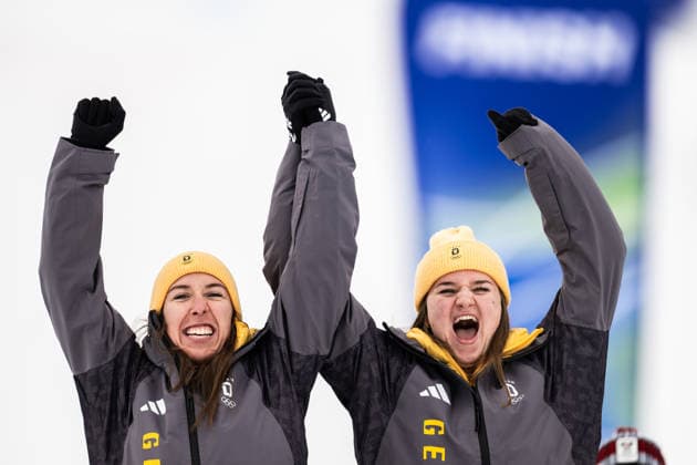 260210 Kira Weidle-Winkelmann and Emma Aicher of Germany celebrate after competing in women s team combined alpine skiing during day 4 of the 2026 Winter Olympics on February 10, 2026 in Cortina. Photo: Jon Olav Nesvold BILDBYRAN COP 217 JE0115 alpint alpine skiing Olympic Games, Olympische Spiele, Olympia, OS olympics winter olympics os ol olympiska spel vinter-os olympiske leker milano cortina 2026 milan cortina 2026 milano cortina 2026 olympic games milano cortina 2026 winter olympic games milano cortina-os milano cortina-ol vinter-ol 4 bbeng dam jubel österrike *** 260210 Kira Weidle Winkelmann and Emma Aicher of Germany celebrate after competing in women s team combined alpine skiing during day 4 of the 2026 Winter Olympics on February 10, 2026 in Cortina Photo Jon Olav Nesvold BILDBYRAN COP 217 JE0115 alpine alpine skiing olympic games olympics winter olympics os ol olympiska spel vinter os olympiske leker milano cortina 2026 milan cortina 2026 milano cortina 2026 olympic games milano cortina 2026 winter olympic games milano cortina os milano cortina ol vinter ol 4 bbeng dam jubel österrike  Copyright: JONxOLAVxNESVOLD BB260210JE078