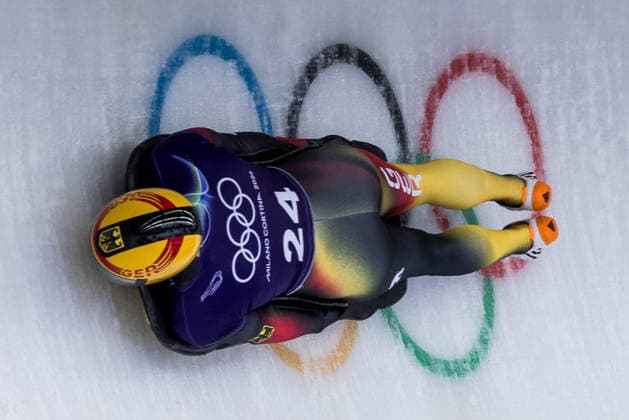 CORTINA, ITALY - FEBRUARY 10: Axel Jungk (Germany) during the Skeleton Men Official Training at the Milano Cortina 2026 Olympics at Cortina Sliding Centre on day 4 of the Milano Cortina 2026 Olympics on February 10, 2026 in Cortina, Italy. Editorial use only. Venezia Italy Copyright: xSteffiexWunderlx