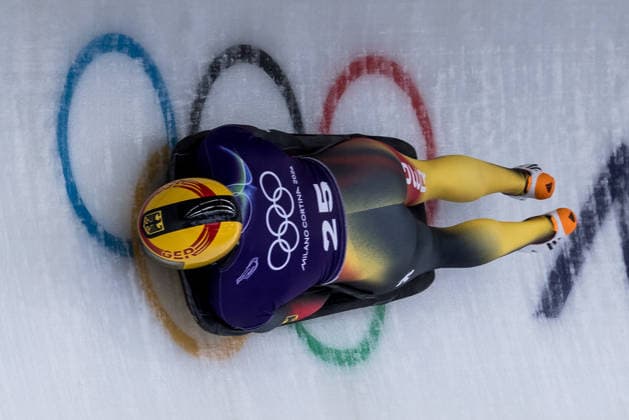 CORTINA, ITALY - FEBRUARY 10: Felix Keisinger (Germany) during the Skeleton Men Official Training at the Milano Cortina 2026 Olympics at Cortina Sliding Centre on day 4 of the Milano Cortina 2026 Olympics on February 10, 2026 in Cortina, Italy. Editorial use only. Venezia Italy Copyright: xSteffiexWunderlx
