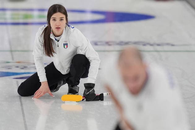Finale di doppio misto Curling tra Italia e Gran Bretagna per la medaglia di bronzo in occasione delle Olimpiadi Invernali Milano-Cortina 2026 2026 10 Febbraio 2026, Cortina, Italia (Foto Davide Spada LaPresse)  Copyright: xSpada LaPressex