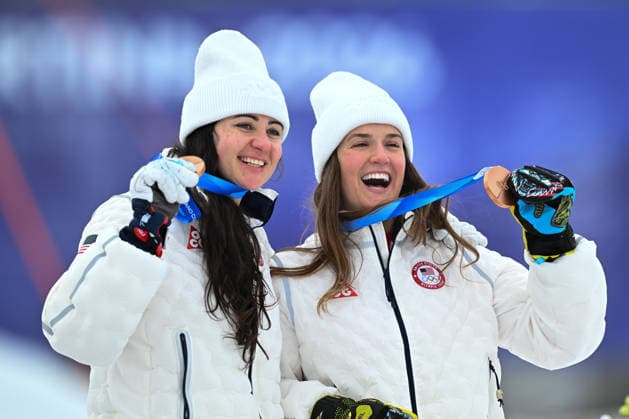 February 10, 2026, Cortina, Veneto, Italy: Jacqueline Wiles Paula Moltzan from Stati Uniti dÃ¢â‚¬â ¢America during the Winter Olympic Games, Olympische Spiele, Olympia, OS Milano Cortina 2026, in Tofane Alpine Skiing Centre , on February 10 2026, in Cortina, Italy Cortina Italy - ZUMAm345 20260210_oly_m345_064 Copyright: xFedericoxManonix