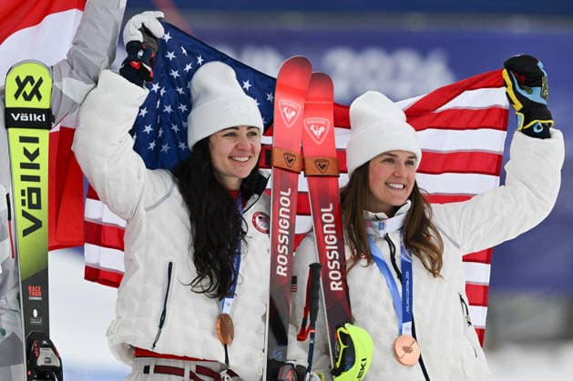February 10, 2026, Cortina, Veneto, Italy: Jacqueline Wiles Paula Moltzan from Stati Uniti dÃ¢â‚¬â ¢America during the Winter Olympic Games, Olympische Spiele, Olympia, OS Milano Cortina 2026, in Tofane Alpine Skiing Centre , on February 10 2026, in Cortina, Italy Cortina Italy - ZUMAm345 20260210_oly_m345_076 Copyright: xFedericoxManonix