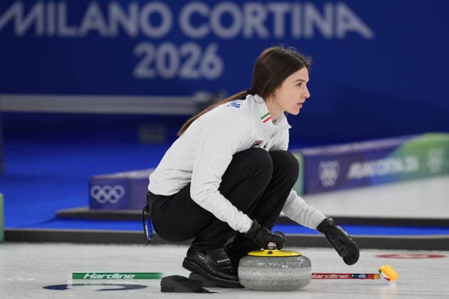 Finale di doppio misto Curling tra Italia e Gran Bretagna per la medaglia di bronzo in occasione delle Olimpiadi Invernali Milano-Cortina 2026 2026 10 Febbraio 2026, Cortina, Italia (Foto Davide Spada LaPresse)  Copyright: xSpada LaPressex
