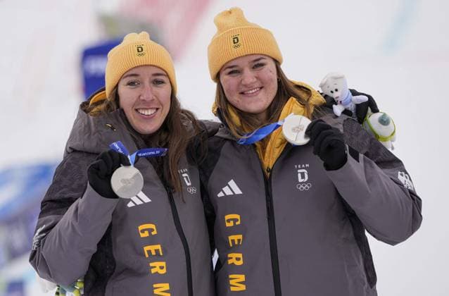 Olympics Winter games, Winterspiele,Spiele, Summer games Milano Cortina 2026. Cortina D Ampezzo 10 02 2026 Women s Team Combined Kira Weidle-Winkelmann (GER) Emma Aicher (GER) foto IPP Gio Auletta Pentaphoto italy ITALY  Copyright: xR4924_italyphotopressx