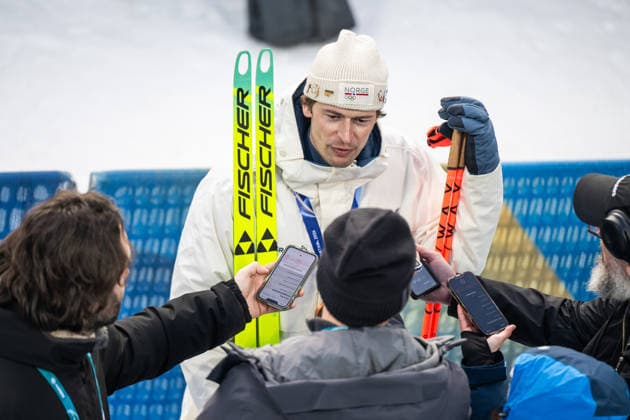 260210 Sturla Holm Laegreid of Norway in the mixed zone after competing men s biathlon 20 km individual during day 4 of the 2026 Winter Olympics on February 10, 2026 in Anterselva. Photo: Mathias Bergeld BILDBYRAN kod MB MB1320 skidskytte biathlon skiskyting Olympic Games, Olympische Spiele, Olympia, OS olympics winter olympics os ol olympiska spel vinter-os olympiske leker milano cortina 2026 milan cortina 2026 milano cortina 2026 olympic games milano cortina 2026 winter olympic games milano cortina-os milano cortina-ol vinter-ol 4 bbeng 20 km individual jubel norge brons bronze *** 260210 Sturla Holm Laegreid of Norway in the mixed zone after competing men s biathlon 20 km individual during day 4 of the 2026 Winter Olympics on February 10, 2026 in Anterselva Photo Mathias Bergeld BILDBYRAN code MB MB1320 biathlon biathlon biathlon olympic games olympics olympics winter olympics os ol olympiska spel vinter os olympiske leker milano cortina 2026 milan cortina 2026 milano cortina 2026 olympic games milano cortina 2026 winter olympic games milano cortina os milano cortina ol vinter ol 4 bbeng 20 km individual jubel norge bronz bronze  Copyright: MATHIASxBERGELD BB260210MB086