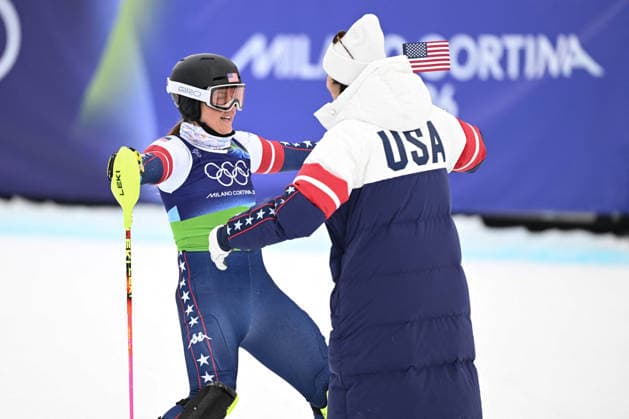 GIOCHI OLIMPICI - Olimpiadi Invernali Milano-Cortina 2026 - Alpine Skiing Women s Team Combined, Slalom Jacqueline Wiles Paula Moltzan from Stati Uniti d America during the Winter Olympic Games, Olympische Spiele, Olympia, OS Milano Cortina 2026, in Tofane Alpine Skiing Centre , on February 10 2026, in Cortina, Italy Cortina D Ampezzo Italy  Copyright: xIPAxSport ABACAx