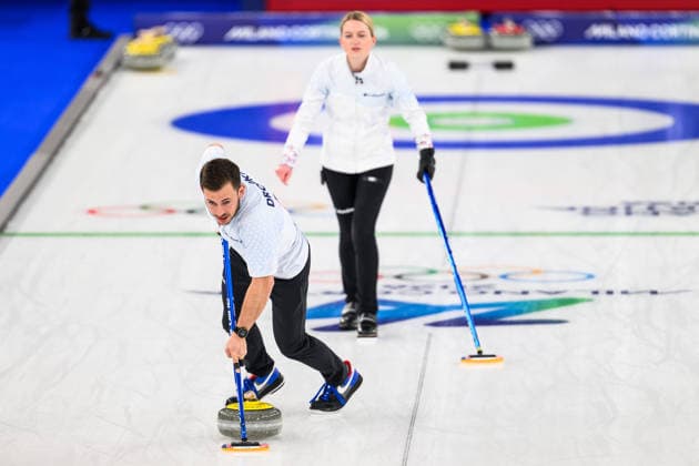 260210 Korey Dropkin and Cory Thiesse of USA compete in the mixed doubles curling final match during day 4 of the 2026 Winter Olympics on February 10, 2026 in Cortina. Photo: Jon Olav Nesvold BILDBYRAN COP 217 JM0787 bbeng curling Olympic Games, Olympische Spiele, Olympia, OS olympics winter olympics os ol olympiska spel vinter-os olympiske leker milano cortina 2026 milan cortina 2026 milano cortina 2026 olympic games milano cortina 2026 winter olympic games milano cortina-os milano cortina-ol vinter-ol final sverige sweden usa united states *** 260210 Korey Dropkin and Cory Thiesse of USA compete in the mixed doubles curling final match during day 4 of the 2026 Winter Olympics on February 10, 2026 in Cortina Photo Jon Olav Nesvold BILDBYRAN COP 217 JM0787 bbeng curling olympic games olympics winter olympics os ol olympiska spel vinter os olympiske leker milano cortina 2026 milan cortina 2026 milano cortina 2026 olympic games milano cortina 2026 winter olympic games milano cortina os milano cortina ol vinter ol final sverige sweden usa united states  Copyright: JONxOLAVxNESVOLD BB260210JE090