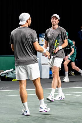 2026-02-10 ABN AMRO Open - Day Two ROTTERDAM, NETHERLANDS - FEBRUARY 10: Botic van de Zandschulp smiling as he scored a point during Day Two of the ABN AMRO Open at Rotterdam Ahoy on February 10, 2026 in Rotterdam, Netherlands. (Photo by Gabriel Calvino Alonso BSR Agency) Rotterdam Netherlands Content not available for redistribution in The Netherlands directly or indirectly through any third parties. Copyright: xBSRxAgencyx