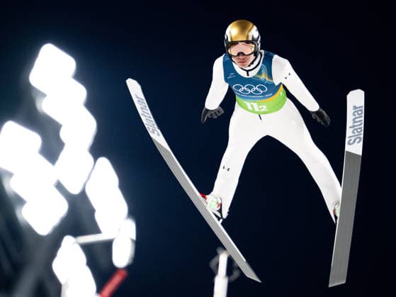 OLYMPICS - Winter Olympic Games, Olympische Spiele, Olympia, OS Milano Cortina 2026 VAL DI FIEMME,ITALY,10.FEB.26 - OLYMPICS, Ski jumping, Skispringen, Ski, nordisch - Winter Olympic Games Milano Cortina 2026, normal hill, mixed team. Image shows Anze Lanisek (SLO).  GEPAxpictures xOliverxLerch