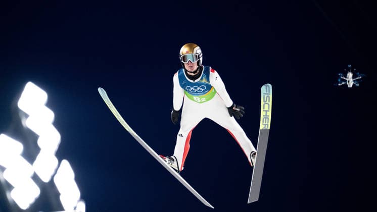 OLYMPICS - Winter Olympic Games, Olympische Spiele, Olympia, OS Milano Cortina 2026 VAL DI FIEMME,ITALY,10.FEB.26 - OLYMPICS, Ski jumping, Skispringen, Ski, nordisch - Winter Olympic Games Milano Cortina 2026, normal hill, mixed team. Image shows Kristoffer Eriksen Sundal (NOR).  GEPAxpictures xOliverxLerch