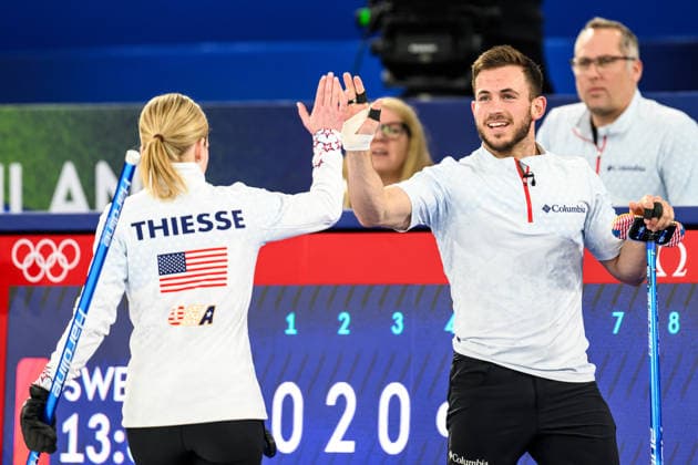 260210 Korey Dropkin and Cory Thiesse of USA celebrate when competing in the mixed doubles curling final match between Sweden and USA during day 4 of the 2026 Winter Olympics on February 10, 2026 in Cortina. Photo: Jon Olav Nesvold BILDBYRAN COP 217 JM0787 bbeng curling Olympic Games, Olympische Spiele, Olympia, OS olympics winter olympics os ol olympiska spel vinter-os olympiske leker milano cortina 2026 milan cortina 2026 milano cortina 2026 olympic games milano cortina 2026 winter olympic games milano cortina-os milano cortina-ol vinter-ol final sverige sweden usa united states jubel *** 260210 Korey Dropkin and Cory Thiesse of USA celebrate when competing in the mixed doubles curling final match between Sweden and USA during day 4 of the 2026 Winter Olympics on February 10, 2026 in Cortina Photo Jon Olav Nesvold BILDBYRAN COP 217 JM0787 bbeng curling olympic games olympics winter olympics os ol olympiska spel vinter os olympiske leker milano cortina 2026 milan cortina 2026 milano cortina 2026 olympic games milano cortina 2026 winter olympic games milano cortina os milano cortina ol vinter ol final sverige sweden usa united states jubel  Copyright: JONxOLAVxNESVOLD BB260210JE110