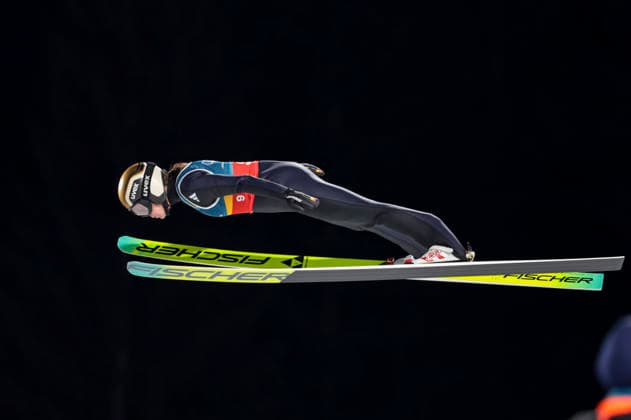 OLYMPICS - Winter Olympic Games, Olympische Spiele, Olympia, OS Milano Cortina 2026 PREDAZZO,ITALY,10.FEB.26 - OLYMPICS, Ski jumping, Skispringen, Ski, nordisch - Winter Olympic Games Milano Cortina 2026, normal hill, mixed team. Image shows Agnes Reisch (GER).  GEPAxpictures xMatthiasxTrinkl