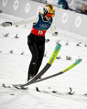 Nika Vodan of Slovenia during the Ski jumping, Skispringen, Ski, nordisch Mixed Team event at the Milano Cortina Winter Olympics at the Predazzo Ski Jumping Stadium on February 10, 2026. - MARKKU ULANDER Tesero Italy dfhBwYGHE6g  Copyright: xMarkkuxUlanderx dfhBwYGHE6g