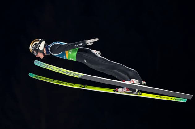 OLYMPICS - Winter Olympic Games, Olympische Spiele, Olympia, OS Milano Cortina 2026 PREDAZZO,ITALY,10.FEB.26 - OLYMPICS, Ski jumping, Skispringen, Ski, nordisch - Winter Olympic Games Milano Cortina 2026, normal hill, mixed team. Image shows Enzo Milesi (FRA).  GEPAxpictures xMatthiasxTrinkl
