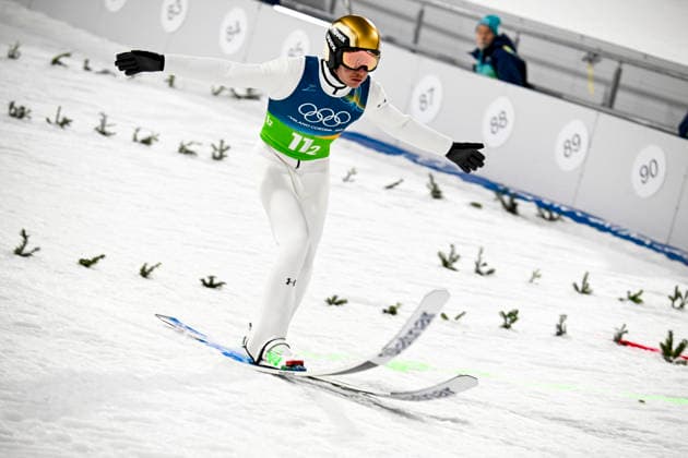 Anze Lanisek of Slovenia during the Ski jumping, Skispringen, Ski, nordisch Mixed Team event at the Milano Cortina Winter Olympics at the Predazzo Ski Jumping Stadium on February 10, 2026. - MARKKU ULANDER Tesero Italy uu8YVP50Htk  Copyright: xMarkkuxUlanderx uu8YVP50Htk