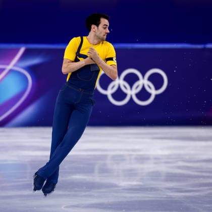 2026-02-10 Figure skating, Eiskunstlauf - Milano Cortina 2026 Winter Olympics - Day 4 MILAN, ITALY - FEBRUARY 10: Tomas Guarino Sabate of Spain competing in the Men Single Skating - Short Program during Day 4 of Figure Skating - Milano Cortina 2026 Winter Olympics at Milano Ice Skating Arena on February 10, 2026 in Milan, Italy. (Photo by Joris Verwijst BSR Agency) Milan Italy Content not available for redistribution in The Netherlands directly or indirectly through any third parties. Copyright: xBSRxAgencyx