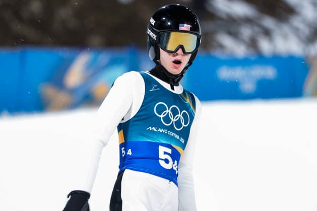 Winter Olympics in Milan Cortina 2026 Val di Fiemme, Italy 20260210. Tate Frantz from the USA during the 1st round of the mixed team competition in Ski jumping, Skispringen, Ski, nordisch in Predazzo during the Winter Olympics in Milano Cortina 2026. Photo: Terje Pedersen NTB Val di Fiemme Italy EDITORIAL USE ONLY. RESTRICTED USE FOR BETTING COMPANIES Ref:_SPO3ss_n9X4UDY.jpg *** Winter Olympics in Milan Cortina 2026 Val di Fiemme, Italy 20260210 Tate Frantz from the USA during the 1st round of the mixed team competition in ski jumping in Predazzo during the Winter Olympics in Milano Cortina 2026 Photo Terje Pedersen NTB Val di Fiemme Italy EDITORIAL USE ONLY RESTRICTED USE FOR BETTING COMPANIES  Copyright: xTerjexPedersenx xNTBx