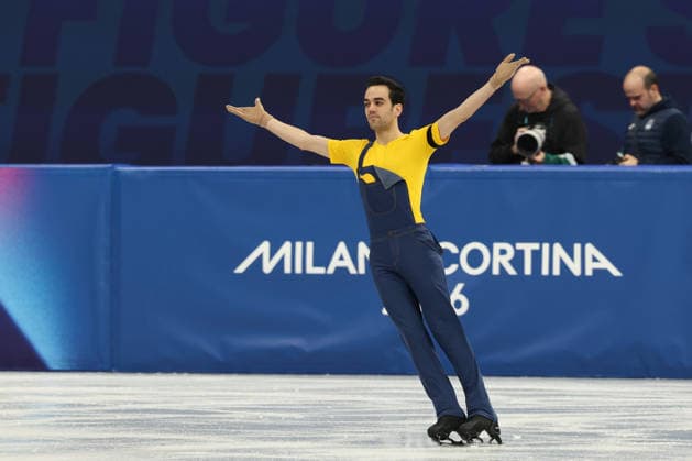 February 10, 2026, Milan, Lombardy, Italy: Given Minion s music permission after days of legal wrangling and online outcry, TOMAS GUARINO SABATE performs his Men s Single Skating short program of the Figure skating, Eiskunstlauf Team Event at the Milano Cortina 2026 Winter Olympic Games, Olympische Spiele, Olympia, OS Olympics 2026: Milano Cortina: Figure Skating Men S Single Skating  - ZUMAc179 20260210_oly_c179_183 Copyright: xMickaelxChavetx