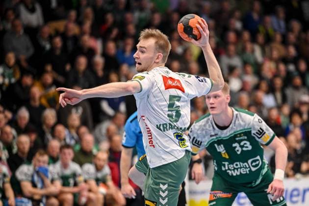 Goeppingen, Deutschland, 10.02.26: Florian Kranzmann (GWD Minden) in Aktion, am Ball, Einzelaktion waehrend des Daikin Handball Bundesliga Spiels zwischen FRISCH AUF! Goeppingen vs GWD Minden in der EWS Arena am 10. Februar 2026 in Goeppingen, Deutschland. (Foto von Harry Langer DeFodi Images) Goeppingen, Germany, 10.02.26: Florian Kranzmann (GWD Minden) controls the Ball during the Daikin Handball Bundesliga match between FRISCH AUF! Goeppingen vs GWD Minden at EWS Arena on February 10, 2026 in Goeppingen, Germany. (Photo by Harry Langer DeFodi Images) (Photo by Harry Langer DeFodi Images) -