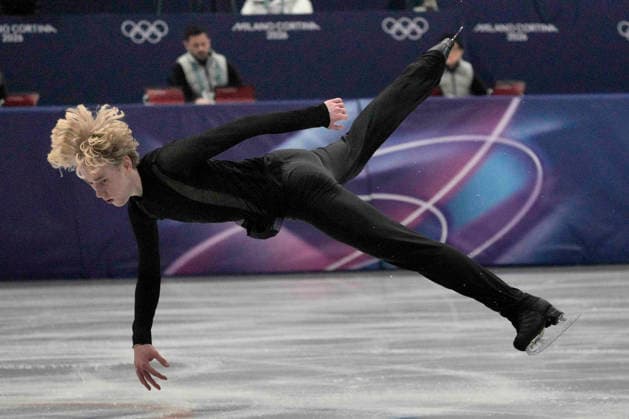 Andreas Nordeback of Sweden performs his routine during the Men s Single Short Program Figure skating, Eiskunstlauf competition at the Milano Figure Skating Arena in Milan, Italy on Tuesday, February 10, 2026.  OLY20260210183 RichardxEllis
