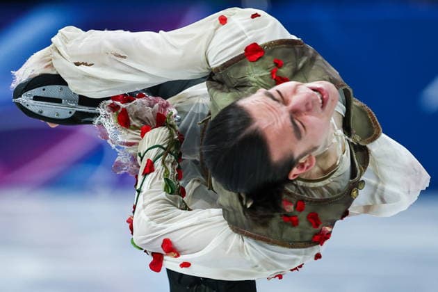 ITALY, MILAN - FEBRUARY 10, 2026: Petr Gumennik of Russia performs his short programme in the men s single skating event during the 2026 Winter Olympic Games, Olympische Spiele, Olympia, OS at the Milano Ice Skating Arena. Mikhail Tereshchenko TASS  88495826
