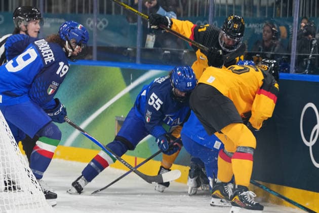 Women™s Ice hockey, Eishockey Italy - Germany at the Milano Cortina 2026 Winter Olympics, in Milan (Italy) February 10, 2026 (Photo Gian Mattia D Alberto LaPresse)  Copyright: xGianxMattiaxD Alberto LaPressex