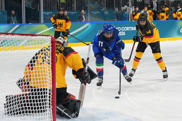 Women™s Ice hockey, Eishockey Italy - Germany at the Milano Cortina 2026 Winter Olympics, in Milan (Italy) February 10, 2026 (Photo Gian Mattia D Alberto LaPresse)  Copyright: xGianxMattiaxD Alberto LaPressex