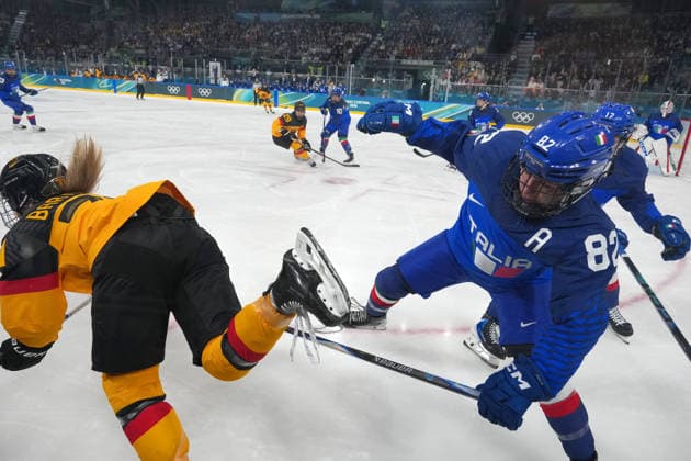 Women™s Ice hockey, Eishockey Italy - Germany at the Milano Cortina 2026 Winter Olympics, in Milan (Italy) February 10, 2026 (Photo Gian Mattia D Alberto LaPresse)  Copyright: xGianxMattiaxD Alberto LaPressex