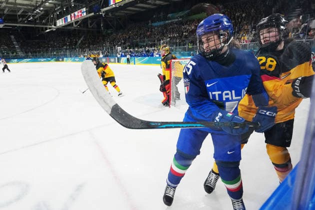 Women™s Ice hockey, Eishockey Italy - Germany at the Milano Cortina 2026 Winter Olympics, in Milan (Italy) February 10, 2026 (Photo Gian Mattia D Alberto LaPresse)  Copyright: xGianxMattiaxD Alberto LaPressex