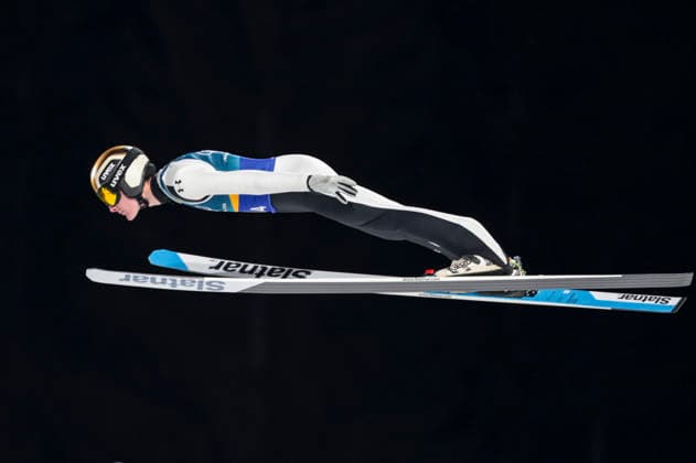 OLYMPICS - Winter Olympic Games, Olympische Spiele, Olympia, OS Milano Cortina 2026 PREDAZZO,ITALY,10.FEB.26 - OLYMPICS, Ski jumping, Skispringen, Ski, nordisch - Winter Olympic Games Milano Cortina 2026, normal hill, mixed team. Image shows Domen Prevc (SLO).  GEPAxpictures xMatthiasxTrinkl