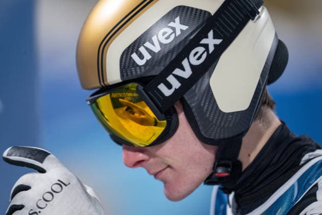 OLYMPICS - Winter Olympic Games, Olympische Spiele, Olympia, OS Milano Cortina 2026 VAL DI FIEMME,ITALY,10.FEB.26 - OLYMPICS, Ski jumping, Skispringen, Ski, nordisch - Winter Olympic Games Milano Cortina 2026, normal hill, mixed team. Image shows Domen Prevc (SLO).  GEPAxpictures xOliverxLerch