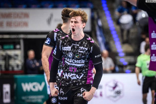 Jakob Nigg (TVB Stuttgart, 57) - Torjubel, Jubel, Freude, Freudenschrei GER, TVB Stuttgart - ThSV Eisenach, DAIKIN HBL, Handball, Bundesliga, 20. Spieltag, Spielzeit 2025 2026, 09.02.2026 GER, TVB Stuttgart - ThSV Eisenach, DAIKIN HBL, Handball, Bundesliga, 20. Spieltag, Spielzeit 2025 2026, 09.02.2026 Stuttgart Copyright: xSandyxDinkelackerx EP_SDR