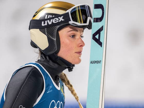 OLYMPICS - Winter Olympic Games, Olympische Spiele, Olympia, OS Milano Cortina 2026 VAL DI FIEMME,ITALY,10.FEB.26 - OLYMPICS, Ski jumping, Skispringen, Ski, nordisch - Winter Olympic Games Milano Cortina 2026, normal hill, mixed team. Image shows Martina Zanitzer (ITA).  GEPAxpictures xOliverxLerch