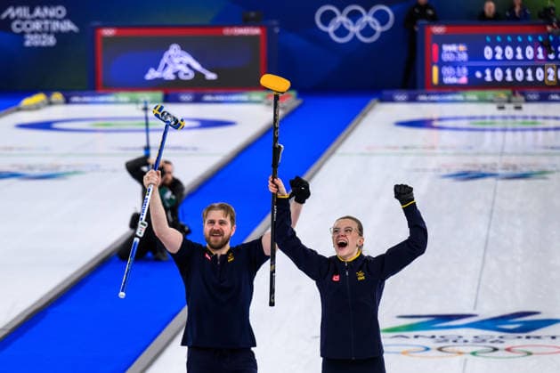 260210 Rasmus Wrana and Isabella Wrana of Sweden celebrate after winning the mixed doubles curling final match between Sweden and USA during day 4 of the 2026 Winter Olympics on February 10, 2026 in Cortina. Photo: Joel Marklund BILDBYRAN kod JM JM0787 bbeng curling Olympic Games, Olympische Spiele, Olympia, OS olympics winter olympics os ol olympiska spel vinter-os olympiske leker milano cortina 2026 milan cortina 2026 milano cortina 2026 olympic games milano cortina 2026 winter olympic games milano cortina-os milano cortina-ol vinter-ol final sverige sweden usa united states gold guld jubel *** 260210 Rasmus Wrana and Isabella Wrana of Sweden celebrate after winning the mixed doubles curling final match between Sweden and USA during day 4 of the 2026 Winter Olympics on February 10, 2026 in Cortina Photo Joel Marklund BILDBYRAN kod JM JM0787 bbeng curling olympic games olympics winter olympics os ol olympiska spel vinter os olympiske leker milano cortina 2026 milan cortina 2026 milano cortina 2026 olympic games milano cortina 2026 winter olympic games milano cortina os milano cortina ol vinter ol final sverige sweden usa united states gold gold jubel  Copyright: JOELxMARKLUND BB260210JM224